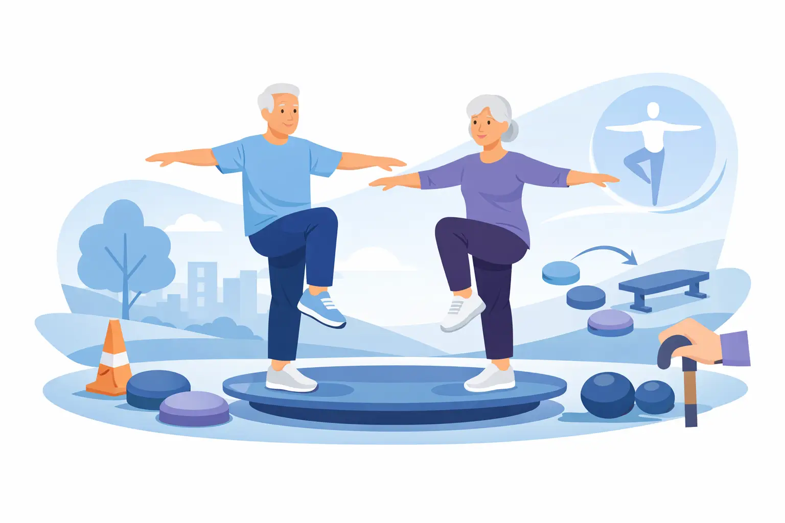 Cómo mejorar equilibrio en adultos mayores