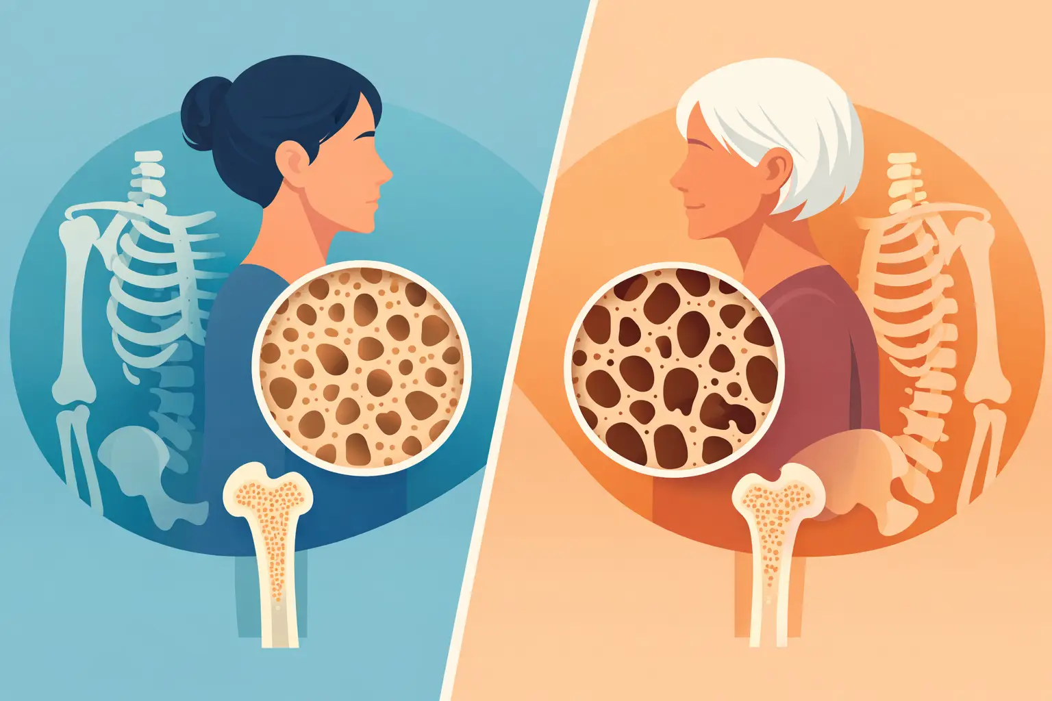 Osteopenia vs osteoporosis: diferencias clave