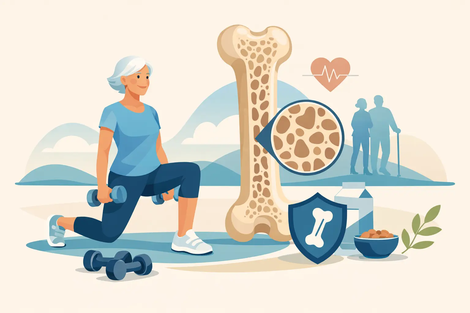 Guía de densidad ósea saludable tras los 50