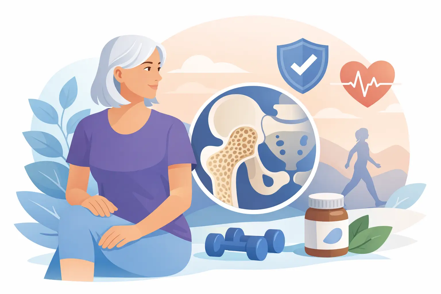 Cómo cuidar huesos postmenopausia con seguridad